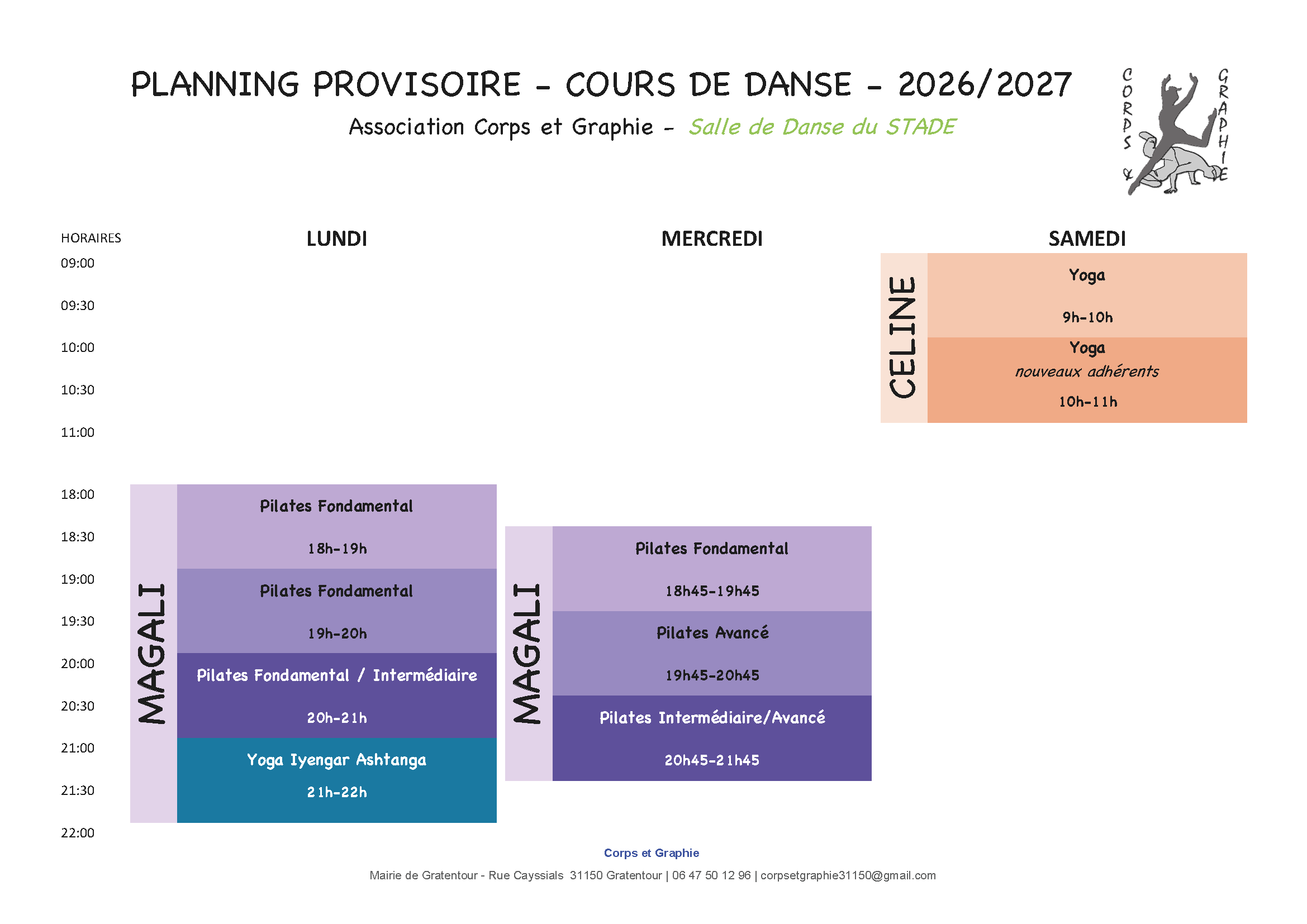 Planning Pilates/Yoga 26/27